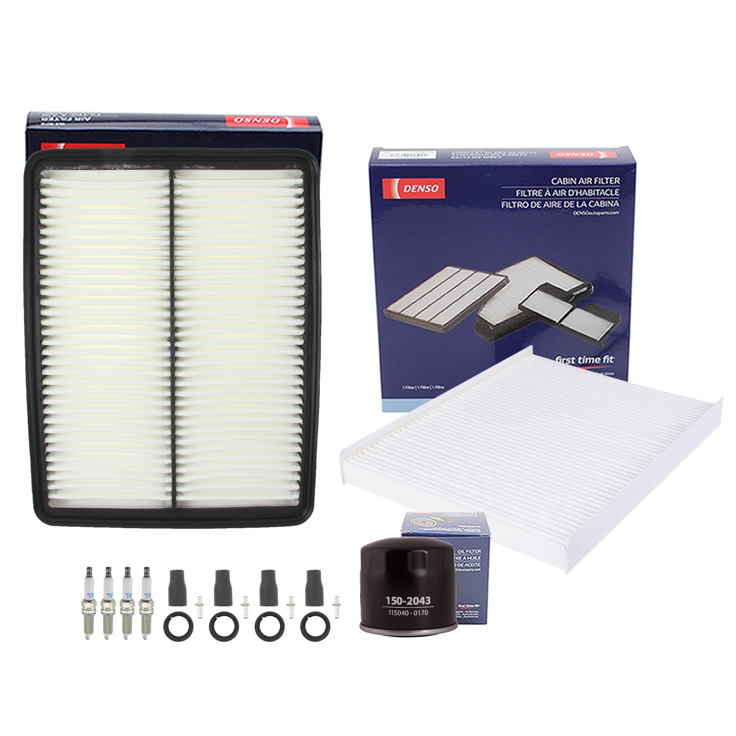 Denso Tune Up Kit NGK 4 Spark Plugs  Boots Kit for Sorento LX 2.4 L4 Vin 6 2015