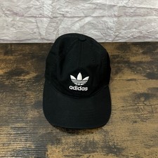 ADIDAS Originals Black/White Trefoil Logo Adjustable Strap Back Cap Hat