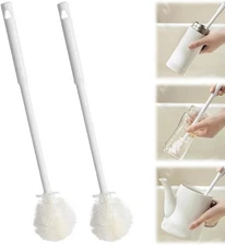 2 Pcs Soft Bristle Silicone Cup Brush, Long Handle Water Bottle Brush Cleaner