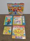 Vntg Fisher-Price Little People Books Lot Including Sound Book WORKS Mix Up Book