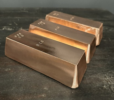 #ad #ad 9 Lb .999 Solid Copper Bar Hand Poured Copper Bullion $179.95