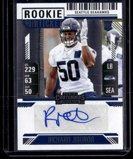Richard Jibunor 2024 Panini Contenders Auto #255 Seattle Seahawks