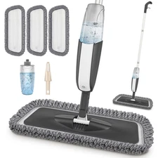 Spray Mop for Floor Cleaning - Microfiber Dry Wet Floor Mop with 3 Washable P...
