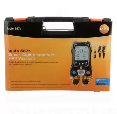 Testo 557s Smart Digital Manifold Kit With Wireless Vacuum Clamp Probe / F