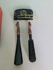 The Rack Wall Plaque - Vtg Shoehorn Brush And Tie Rack Horse Head No.5400