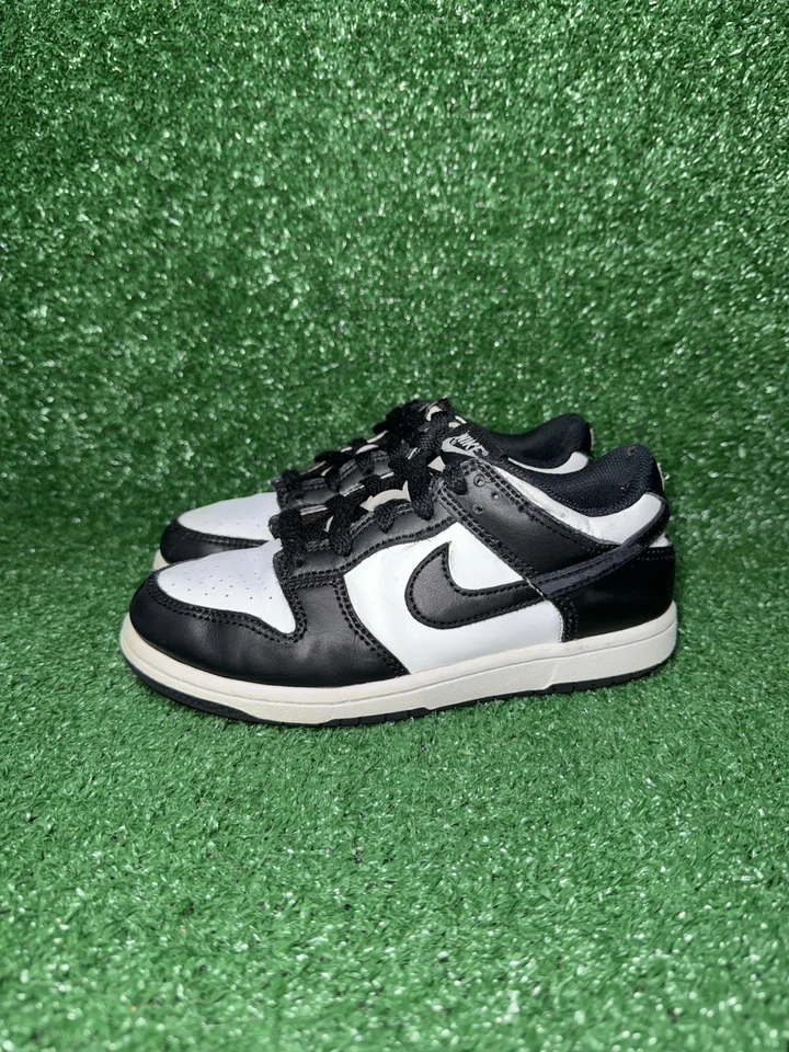 Nike Dunk Low Panda Niños Pequeños Talla 1.5Y Negro Blanco Zapatos CW1588-100 Foto 4 de 4