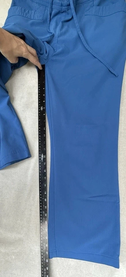 Grey's Anatomy Scrub Pants Cargo Flare Barco Royal Blue Womens Size Medium - Image 4 of 4