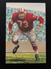 Leo Nomellini 49ers unsigned Goal Line Art Card with slight corner wear