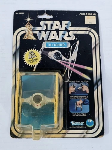 B-83 VINTAGE 1970'S KENNER STAR WARS DIECAST TIE FIGHTER MINT ON CARD