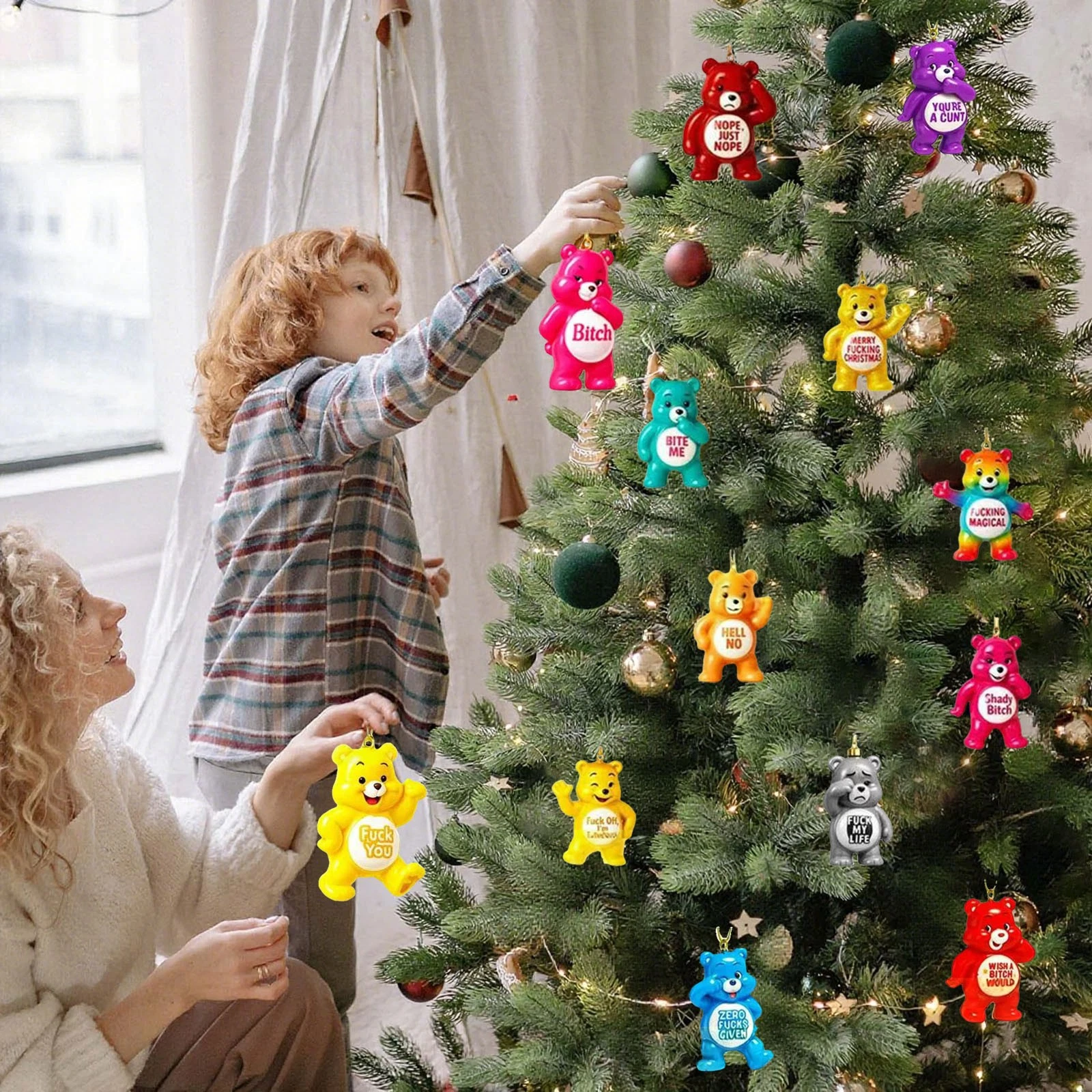 Swear Bear Theme Advent Calendar 24Pcs Bears Blind Boxes 2025 Countdown Sets