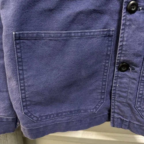 Imogene + Willie Jack Jacket French Blue Cotton Canvas Chore Coat Men’s XS USA image 11