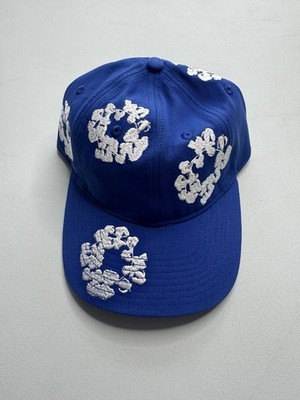 Denim Tears Cotton Wreath Logo Embroidered Blue One Size Hat Cap