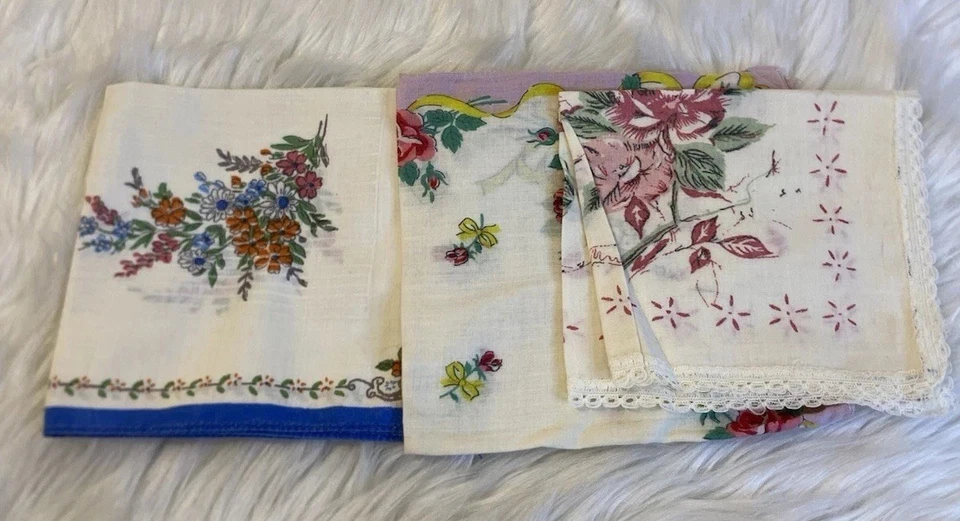 VTG Handkerchiefs YSL Jacques Sorel Mixed Lot of 29 Lace, Floral, Embroidery  - Image 4 of 4