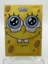 SpongeBob #1/1 Hand Drawn Autographed Sean Mathews Sketch Card Topps Chrome 2025