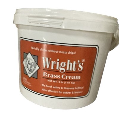 Wright s Brass Cream 4lb Tub SEALED New Old Stock