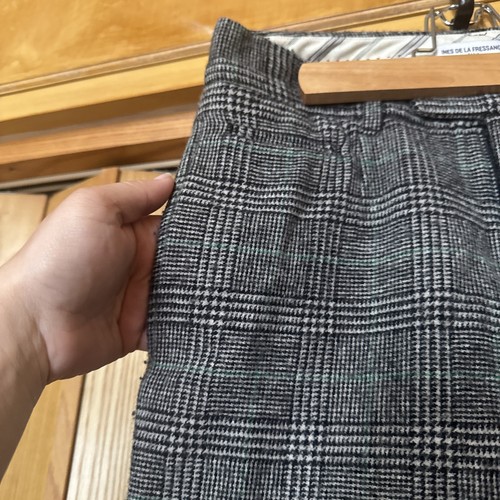 Uniqlo x Ines De La Fressange Trouser Pants Womens Sz 6 Wool Houndstooth Tweed - Picture 3 of 9