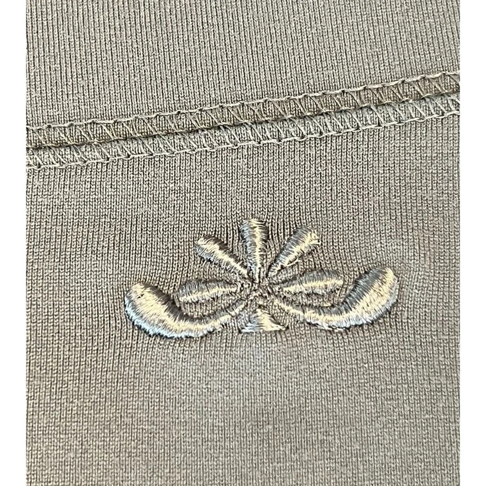 BEYOND YOGA Fold Over Waist Wide Leg Cropped Leggings L Gray Workout Gym Comfy - Image 3 of 4