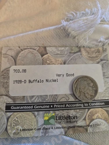 1928-D Indian Head Buffalo Nickel very good!