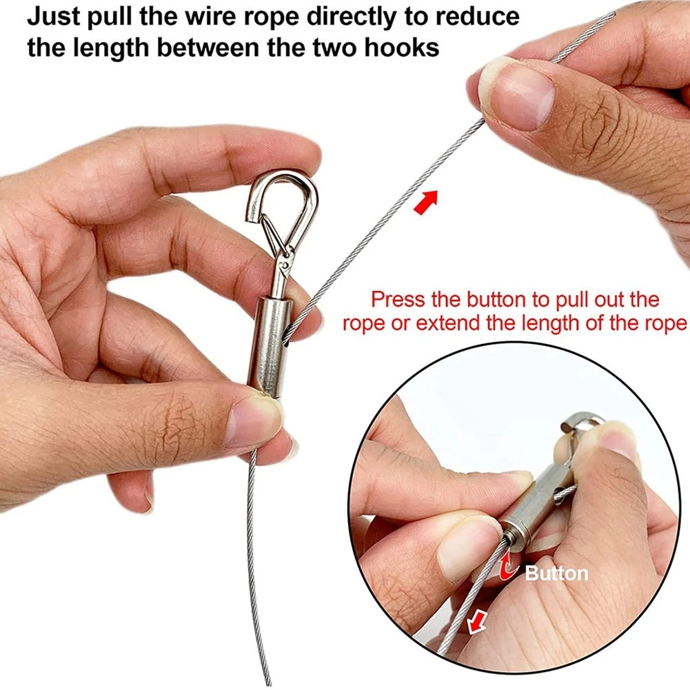 2 Pack Wire Rope Accessories 50 Lbs for Hanging R2R56726
