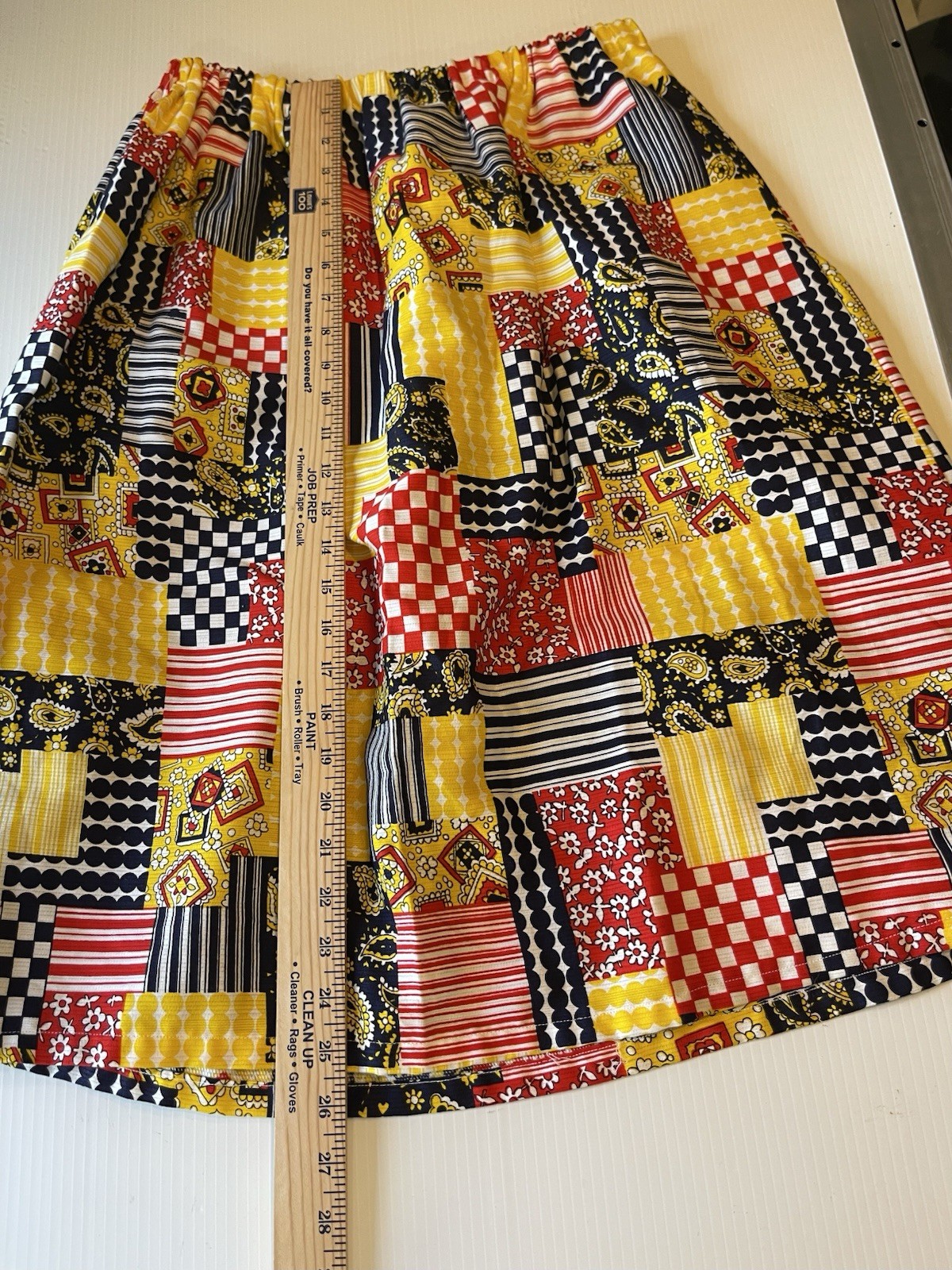 Vintage Handmade Patchwork A Line Full Skirt - image 6