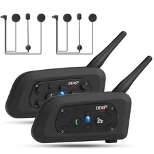 EJEAS V6 Pro+ Motorcycle Helmet Bluetooth Intercom, Upgraded Bluetooth 5.1 Motor