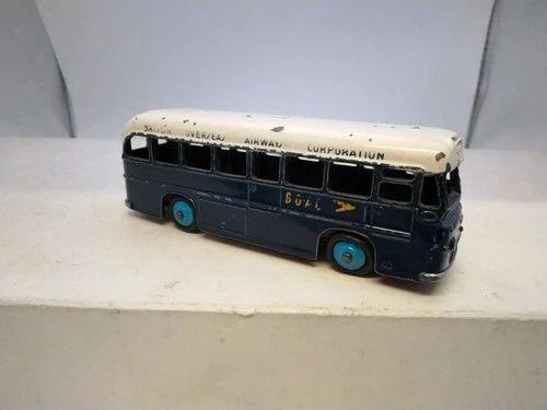 Vintage Dinky No 283 Boac Single Decker Bus Light Blue Hubs Some Wear Original