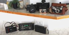 Vintage cameras a lot 8 untested Kodak, Ricoh, Polaroid, Ansco, Argus
