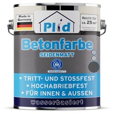 Betonfarbe 2,5L Anthrazit - f&uuml;r ca. 25m&sup2; / Bodenbeschichtung Bodenfarbe Sockel