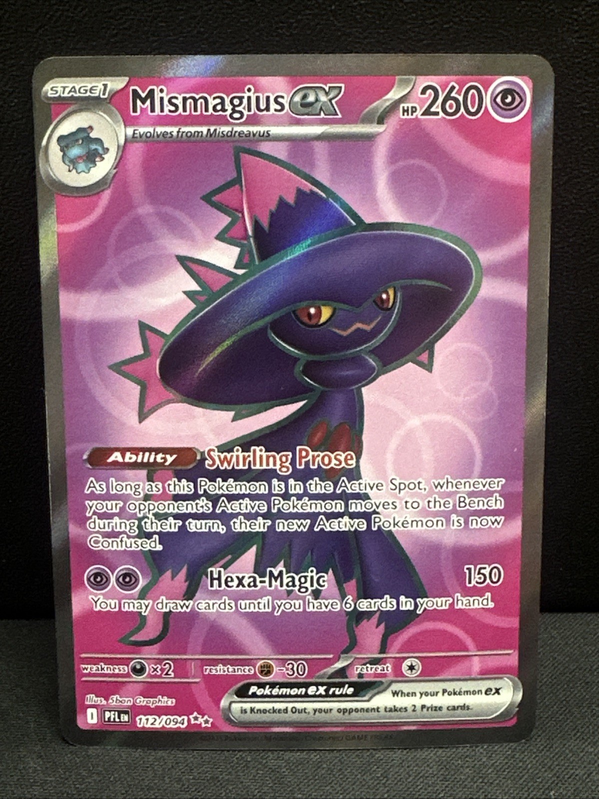 Mismagius ex - Ultra Rare ME02: Phantasmal Flames 112/094 NM