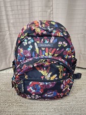 Vera Bradley Essential Compact Mini Backpack Midnight Wildflowers