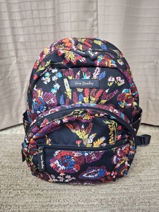 Vera Bradley Essential Compact Backpack “Midnight Wildflowers” and free keychain Vera Bradleylighten Up Essential Backpack Midnight  main image 3