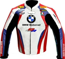 BMW Motorrad Racing Leather Jacket MOTOGP Sports Motorcycle Biker Gear Cowhide