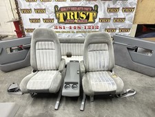 1988 - 1994 Chevy Gmc Ext Cab C1500 2500 Front Bucket Seats Console Panels Grey