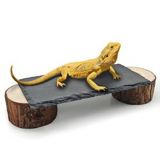 Bearded Dragon Basking Platform,8 4 1.6inch Reptile Heat Storage Slate Stone ...