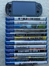 Playstation PS Vita PCH-1001 OLED Black Console W/Games+Memory Card Lot Pls READ