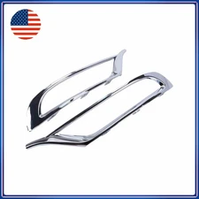 2 Pcs For 2015-2022 Chrysler 300 Chrome Fog Light Lamp Cover Trim Bezels Front