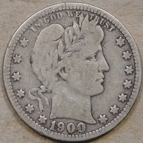 1900-O Barber Quarter 25c VG as Pictured L3-1