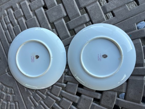 Vintage Kranich Vogel Teller Japan rosa und grau Shafford 8 Zoll Vom Künstler signiert - Bild 14 von 15