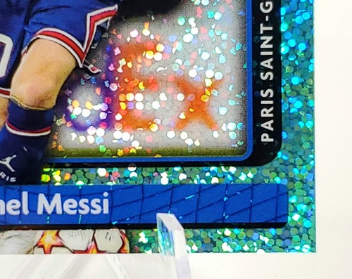 Merlín Lionel Messi 2021-22/199 Aqua Speckle Refractor PSG Mundial Argentina - Imagen 10 de 12