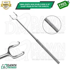 Joseph Skin Hook 12mm Double Sharp Prong 6.25" Retractor Surgical Instruments