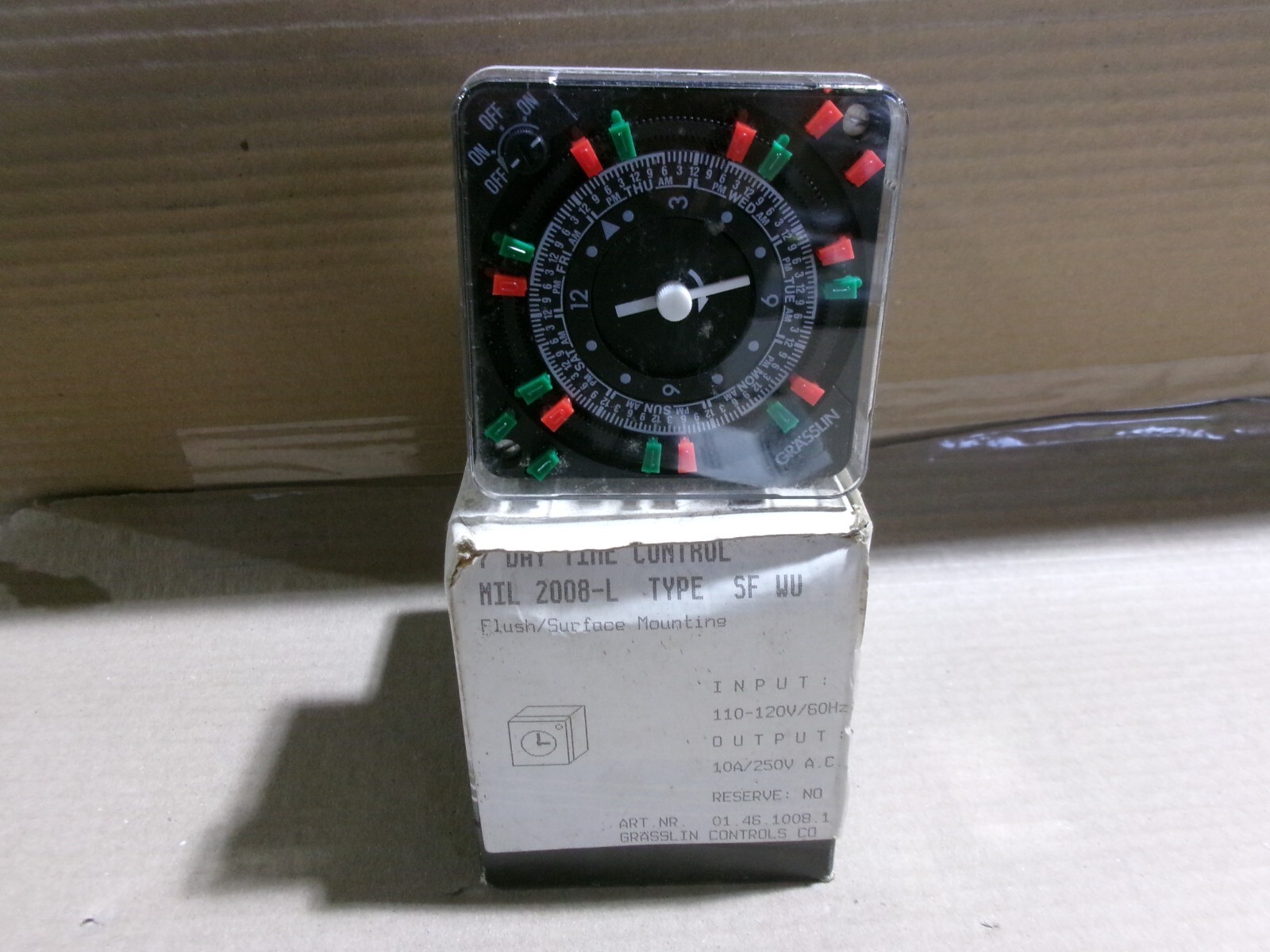 New Grässlin MIL 2008-L 7 Day Time SF WU Flush/Surface Mounting