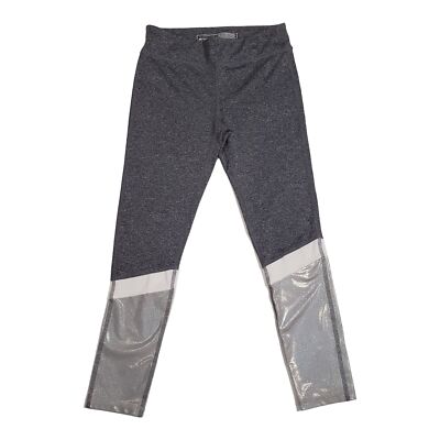 Ideology Womens Colorblocked Leggings Gray Iridescent Size Medium