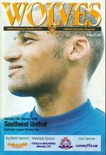 1996 Wolverhampton Wanderers vs Southend United Football (Soccer) Program