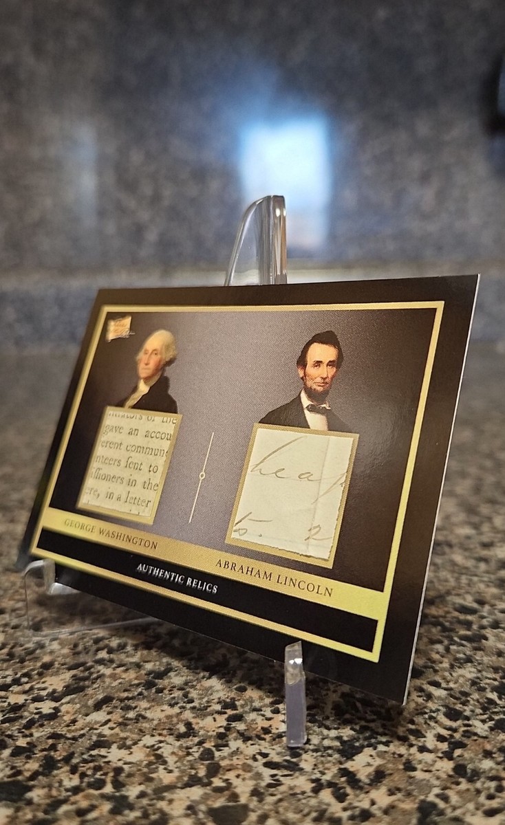 Abraham Lincoln Handwritten Authentic Dual Relic Card ft