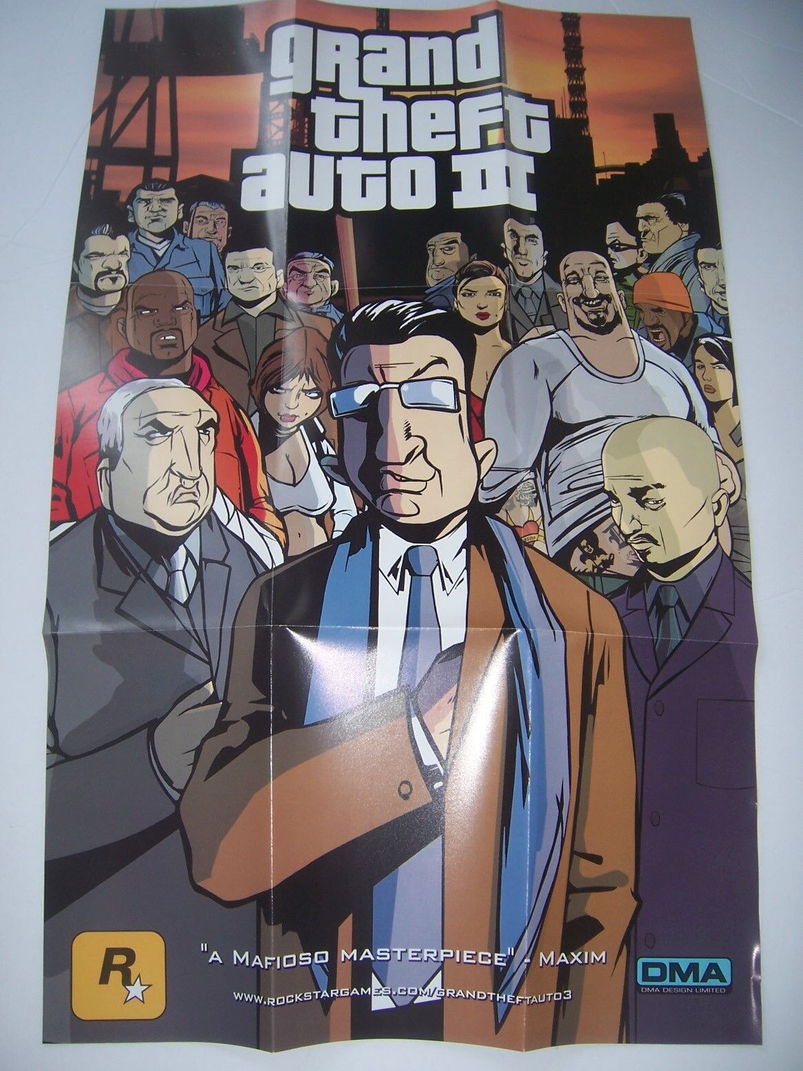 Grand Theft Auto III 3 Double-Sided Poster & Map Official Rockstar Liberty  City