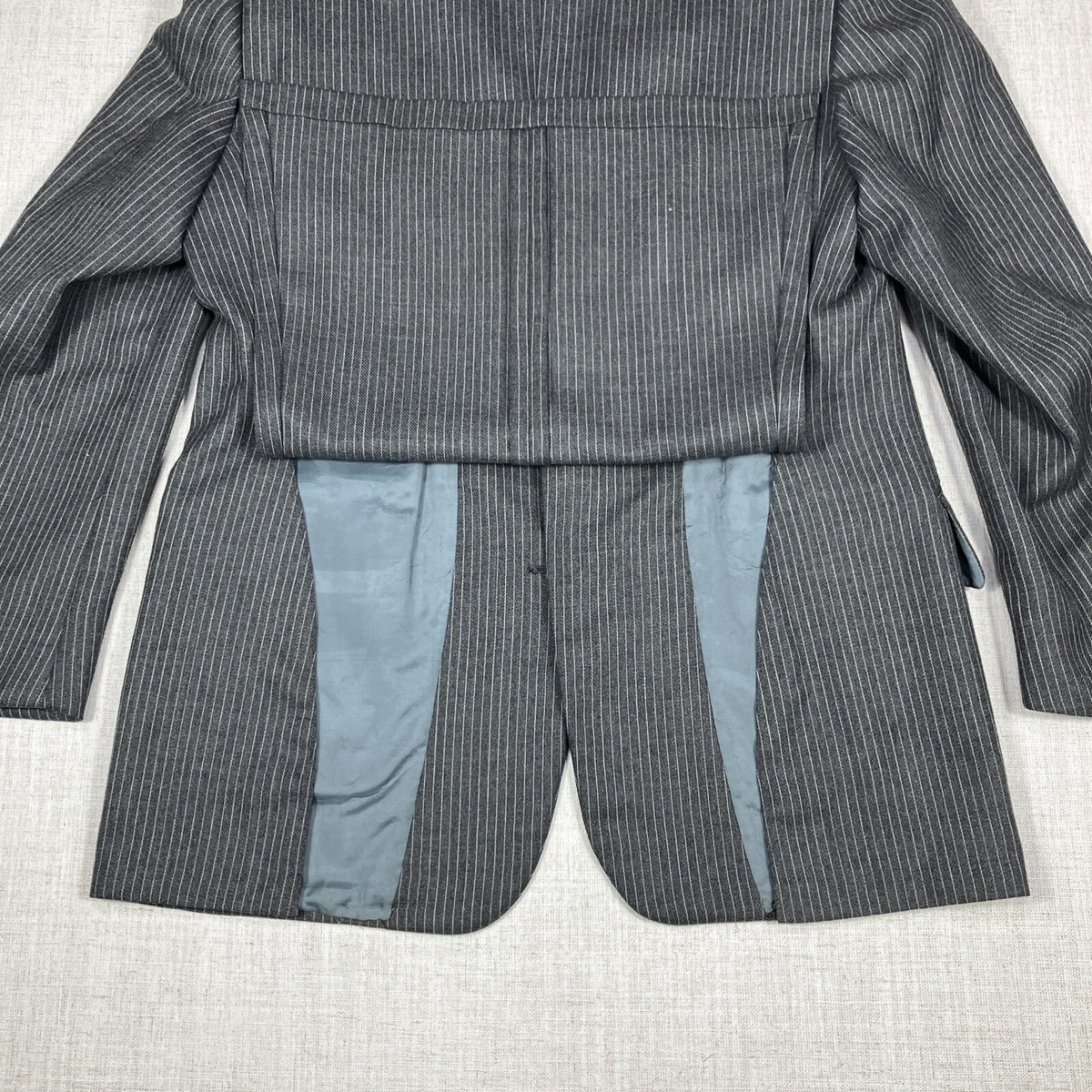 Vintage Kings Road Sears Blazer Jacket Mens 42 Grey Pin Striped