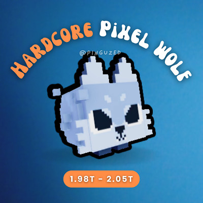  Pet Simulator X - 2T Hardcore Pixel Wolf - Cheapest - Fast Delivery 