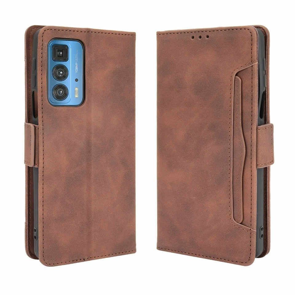 For Motorola Edge 20 Pro / 20 Lite Case Magnetic Leather Wallet Flip Cover - Image 4 of 4