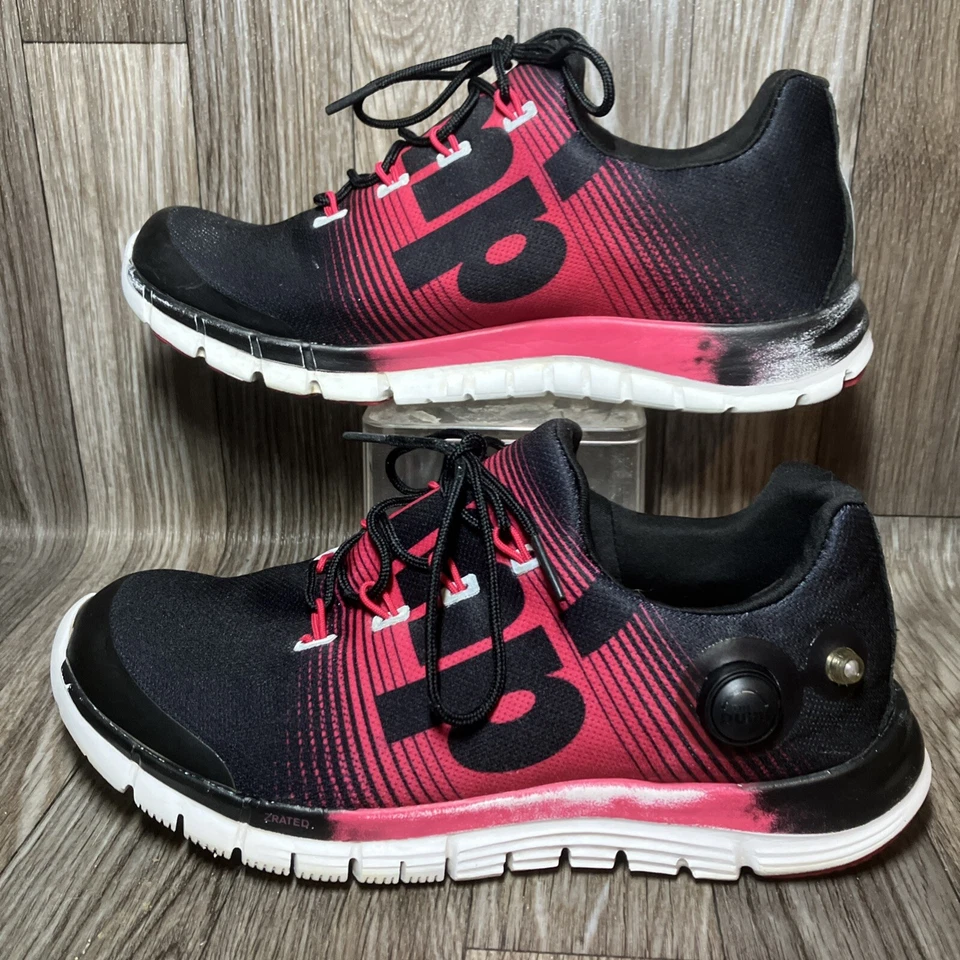 Reebok Z Pump Fusion Black Pink Athletic Running Shoes M47885 Women’s Sz 7.5 - Image 2 of 4
