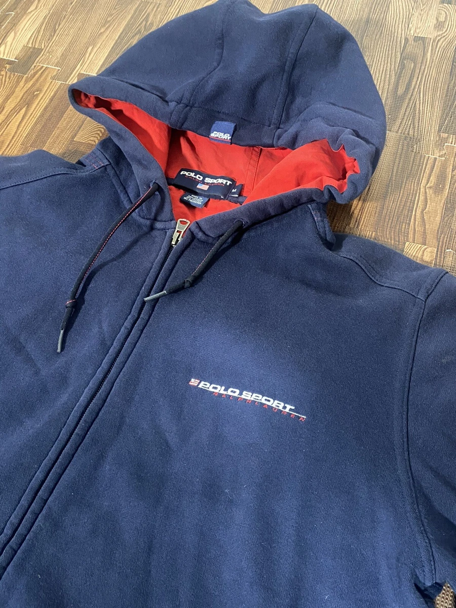 POLO Sport Ralph Lauren Men Size M Navy Blue Full Zip Hoodie Jacket Ralph  Lauren | eBay
